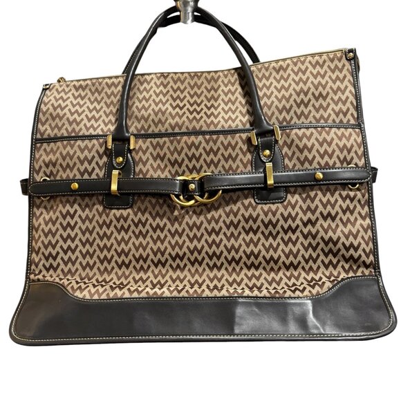 Vintage Wilson’s Leather Travel Bag – Equestrian Style – Brown Monogram with Bla - Picture 1 of 6